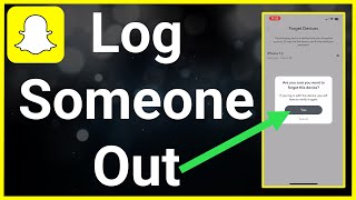 How To Log Someone Out Of Your Snapchat Account [upl. by Eelan]