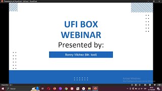 WEBINAR UFI BOX Ronny Vilchez Mr Tool [upl. by Lupee456]