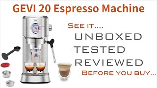 Gevi 20 Espresso Machine GECME418EU  What to Know Before you Buy [upl. by Naux]