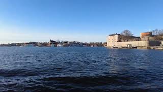 Stockholm archipelago🇸🇪 A short ferry ride from Rindö to Vaxholm I February 2023 I 4K [upl. by Aicre]