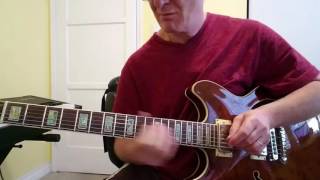 Blues Guitar Solo In the key of G left handed with the strings upside down [upl. by Olympium332]