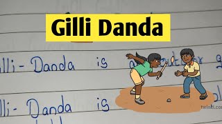 10 Lines on Gilli Danda Essay on Gilli Danda in english About Gilli Danda game [upl. by Oiramaj]