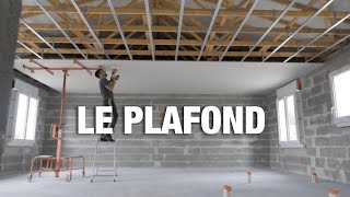 Construire sa Maison  Réalisation du Plafond  Placo BA13 sur fermettes TIMELAPSE [upl. by Lopes607]