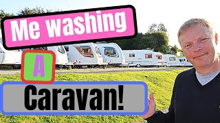 Washing a caravan [upl. by Yehus746]