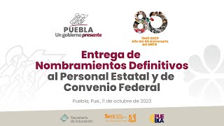 Entrega de Nombramientos Definitivos al Personal Estatal y de Convenio Federal [upl. by Akemehs]