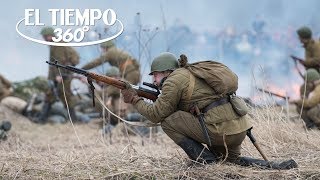 Batalla de la Segunda Guerra Mundial recreada con tanques y pirotécnicos  EL TIEMPO [upl. by Drol]