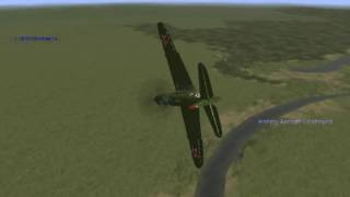 Air War P39 Aircobra vs 2 Me 109 dogfight on Eastern Front IL2 Sturmovik [upl. by Asiram871]