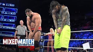 Jimmy Uso amp Rusev channel Rikishi with midmatch danceoff WWE Mixed Match Challenge Oct 2 2018 [upl. by Akvir]