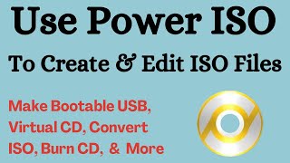 How to Use Power ISO to Make Bootable USB  Power ISO Bootable Flash Drive Windows 10 [upl. by Zubkoff]