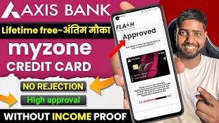 Axis bank myzone lifetime free credit card  axis my zone credit card benefits  axis card apply [upl. by Aleibarg894]