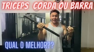 Qual o Melhor exercício para o tríceps Tríceps corda ou Tríceps Barra [upl. by Naniac]