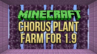 Minecraft 19 Chorus Plant Farm Tutorial Purpur Block Farm [upl. by Jeramey]