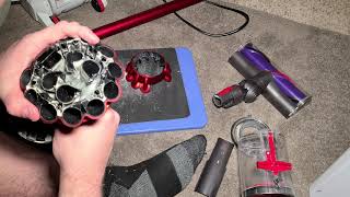 Dyson V10 cyclone disassembly and cleaning [upl. by Ynatsyd]