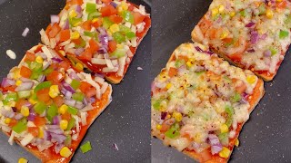 Bread Pizza No Bake No Oven Pan Pizza Recipe  Quick and Easy Delicious Bread Pizza Recipe [upl. by Long316]