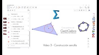 GeoGebra  Circulo inscrito incentro  Construcción Sencilla [upl. by Jeggar228]