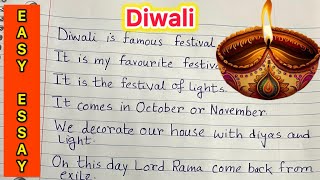 Essay on Diwali in English Diwali Essay Writing in EnglishParagraph on Diwali 10 Lines on Diwali [upl. by Glynias]