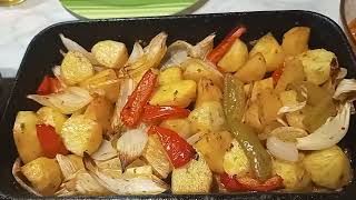 Un poquito de peceto al escabeche tira de asado y papas al horno 😃👍😃😃 [upl. by Mikaela]