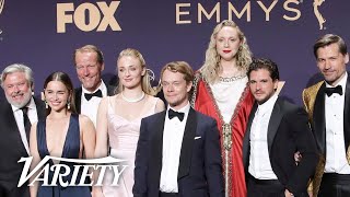 Game of Thrones Cast Bids Farewell to Show Backstage at the Emmys [upl. by Nahtanoj]