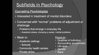 Apsy 111 Psychology semester 1 IMPORTANT QUESTION what are 2 subfields of Psychology [upl. by Atiran]