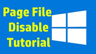 how to disable page file in windows 7 10 11 [upl. by Myrvyn]