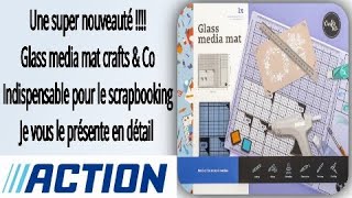 Nouveauté Action Glass media mat CraftsampCo action tuto carterie scrapbooking Diy cardmaking [upl. by Joaquin]