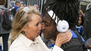 Social Media REACTS To Florida Coach’s Wife KISSING Every Player as They Get Off the Bus [upl. by Ivatts]