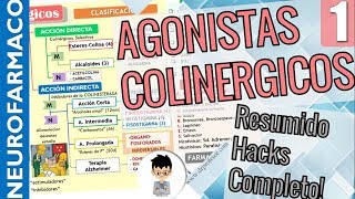 FÁRMACOS AGONISTAS COLINÉRGICOS Clasificación Resumen Efectos PARASIMPATICOMIMÉTICOS1 [upl. by Aleel80]