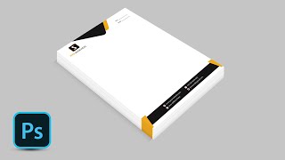 Letterhead Design in Photoshop Tutorial  How to Make Awesome Letterhead Design [upl. by Dimphia969]