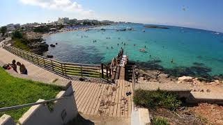 Walking tour in Protaras Beach Cyprus  Walking 4k 6o fps GoPro 9 Walkingvideo part 2 [upl. by Eiramlatsyrc]