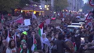 BERLIN  Demonstration in support of Palestine in Germany [upl. by Michail257]