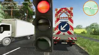 Ich stelle zwei mobile AMPELN auf  Straßenmeisterei Simulator [upl. by Lenci]