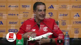 Toluca Renato Paiva conferencia de prensa post partdio ante Tigres [upl. by Siraved]