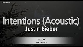 Justin BieberIntentions Acoustic Karaoke Version [upl. by Scrivings]