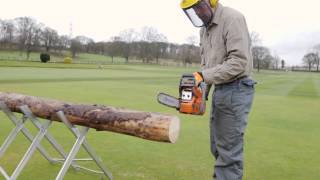 How to cut logs safely with a chainsaw  Which guide [upl. by Mitzl269]