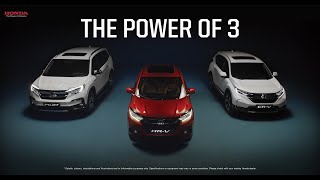 Allnew Honda SUV Range  The Power of 3 [upl. by Northington]