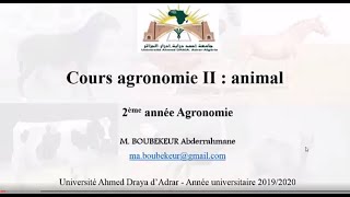 Cours agronomie 2  animal [upl. by Esina63]