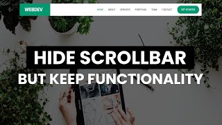 How to Hide Scrollbar But Keep Functionality  CSS Tips amp Tricks [upl. by Nodarb319]