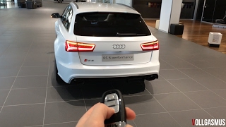 Audi RS6 Performance Matte White Audi Exclusive In Depth LED Lights Interior and more [upl. by Vasya]