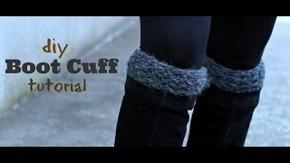 DIY Knitted Boot Cuffs [upl. by Airotal828]