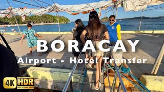 Boracay  Hotel Transfer  Eurotel Room Tour  4K HDR  Boracay Jetty Port Walking Tour [upl. by Nah50]