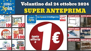 volantino EUROSPIN dal 24 ottobre 2024 ✅ anteprima Tante offerte a 1€ 🔥 Super offerte e promozioni [upl. by Arvie375]