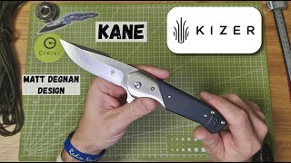 Kizer Kane  Matt Degnan design těžká váha mezi linerlocky Hezká čepel s nehezkými detaily [upl. by Boehmer]