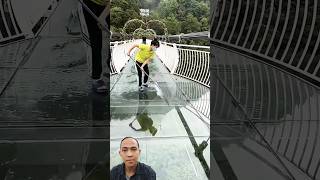 Glass Bridge Cleaner shortsvideo shortvideo shortsfeed subscribe shortsfeed shorts viralvideo [upl. by Ayotna863]