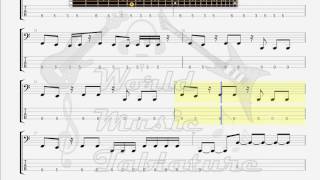 Drowning Pool Sinner BASS GUITAR TAB [upl. by Nirehtac]