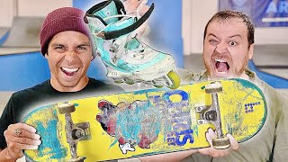 Skater Vs Rollerblader Ft Rob Scallon [upl. by Kinom]