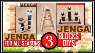 HIGH END LOOKING TUMBLING TOWER BLOCKS DIYS II JENGA BLOCKS LADDER amp JENGA CANDLE HOLDER INSPIRATION [upl. by Kaliope]