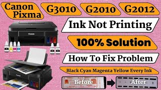 canon g2012 black ink not printing  canon g2012 ink problem  canon g2010 ink problem  canon ink [upl. by Analad477]