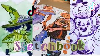 Ideas to fill your sketchbook  Art tiktok sketchbook tour  tiktok compilation [upl. by Spatola]