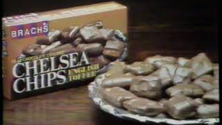 1980 Brachs Chelsea Chips English Toffee Candy TV Commercial [upl. by Tanner330]