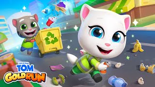 Lets Clean Up the Planet 🌎🎮♻️ Talking Tom Gold Run Gameplay [upl. by Yekcor]